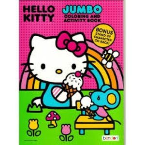 Hello Kitty Jumbo Coloring Book with Pink and Blue Accents